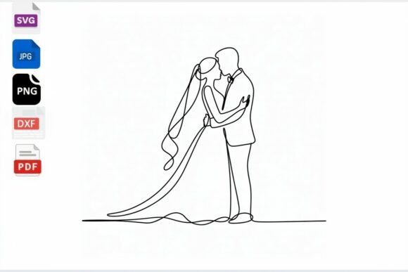 Download Bride Groom Couple Line Art SVG Wedding - Groom Collection