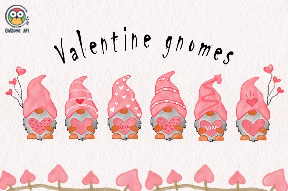 Download Valentine Gnomes Watercolor Bundle - Premium Bundle