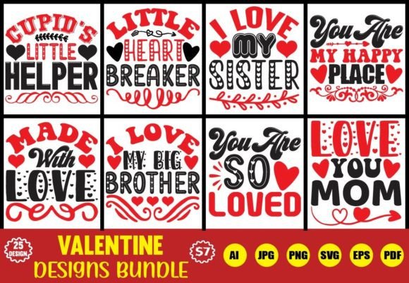 Download Valentine Designs Bundle - Valentine design Collection