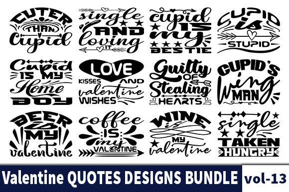 Download 12 Valentine Designs Bundle - Valentine design Collection