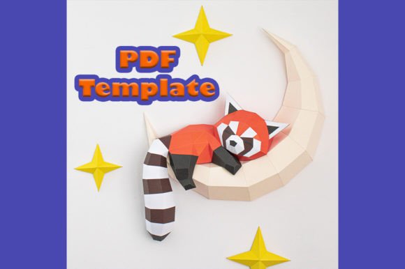 Download Red Panda on the Moon PDF Template - Pdf template Collection