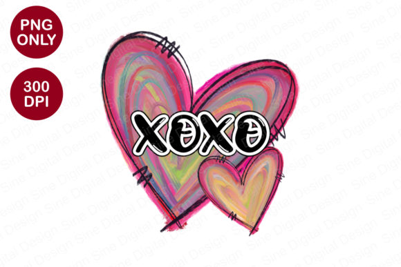 Download XOXO Colorful Heart Valentine Designs - Valentine design Collection