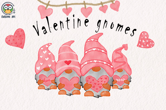 Download Valentine Gnomes Watercolor Bundle - Premium Bundle